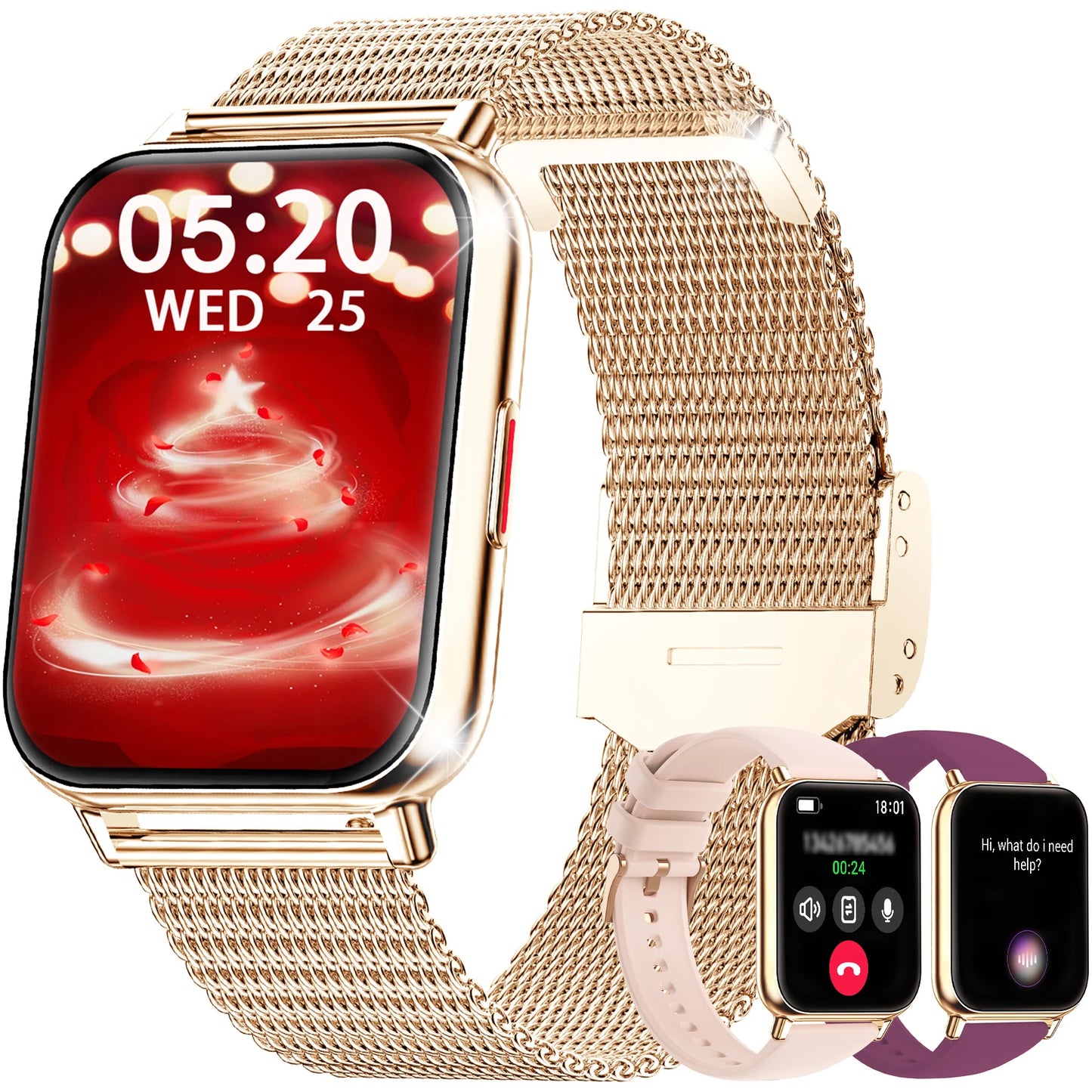 Smart Fitness Watch with Call and Message Alerts for All