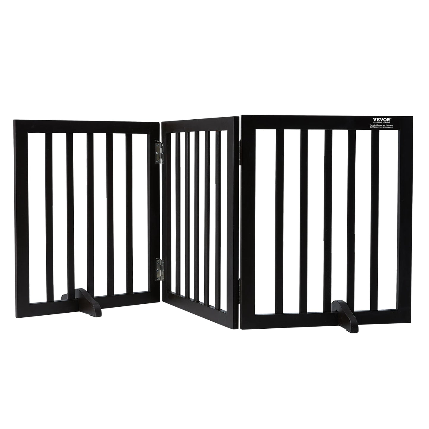 SucceBuy Freestanding Dog Gate Three Panel Foldable Barrier