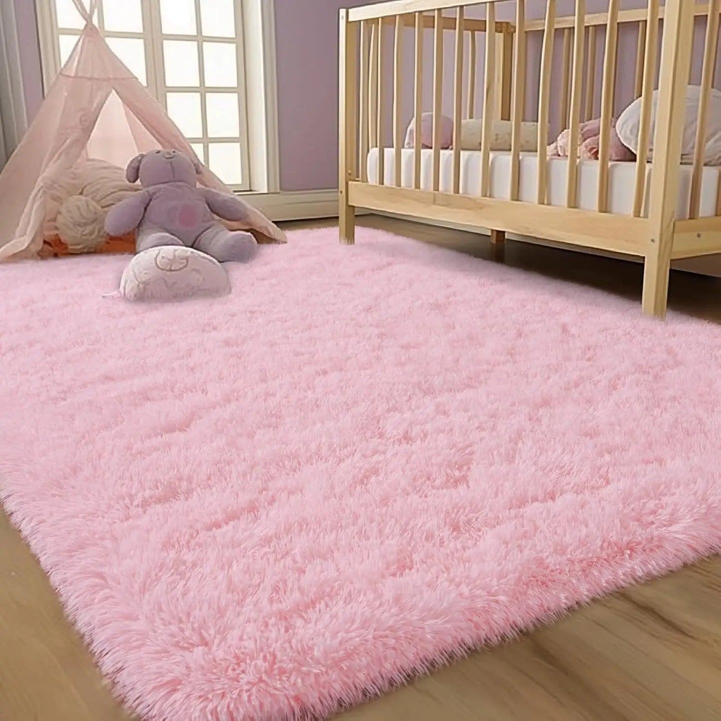 Fluffy Plush Indoor Area Rug for Living Room and Bedroom