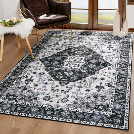 Soft Boho Vintage Area Rug for Living Room and Bedroom