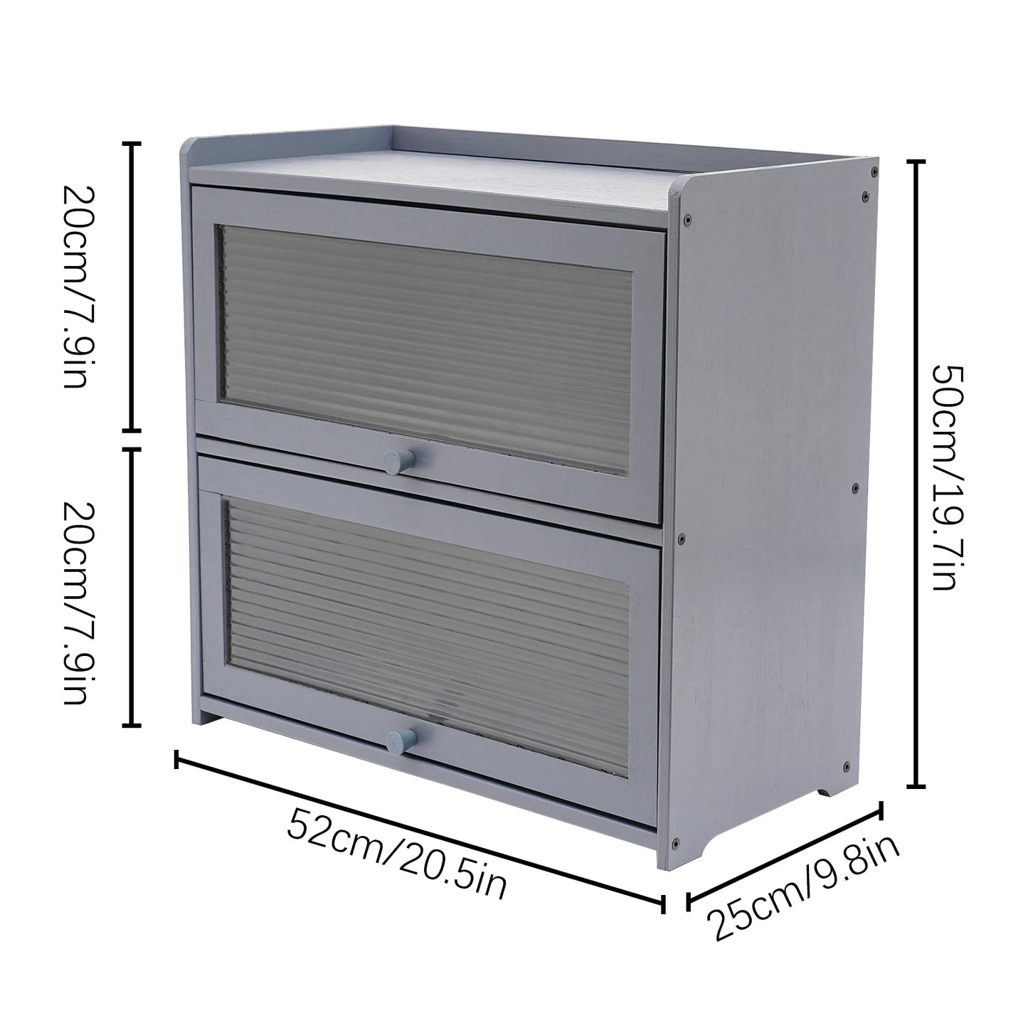 Bamboo 2-Tier Countertop Storage Cabinet for Kitchen Organization