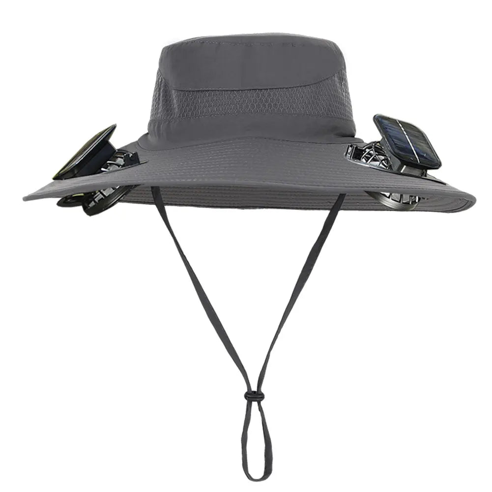 Alloet Solar Fan Hat For Outdoor Fishing And Camping