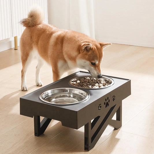 Stainless Steel Elevated Dog Bowl for Healthy Digestion