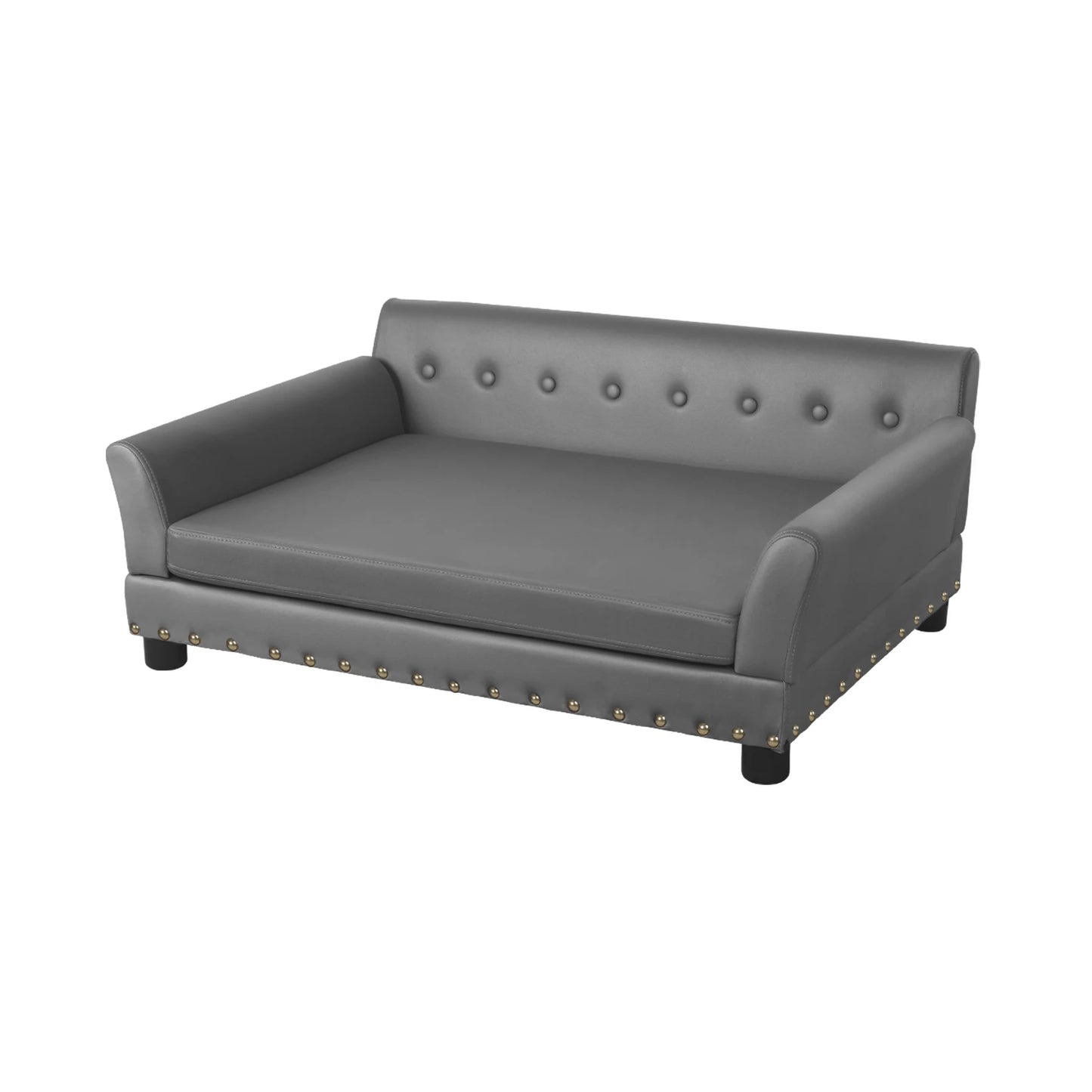 BINGOPAWCN Elevated Dog Bed Sofa Microfiber Leather Cover