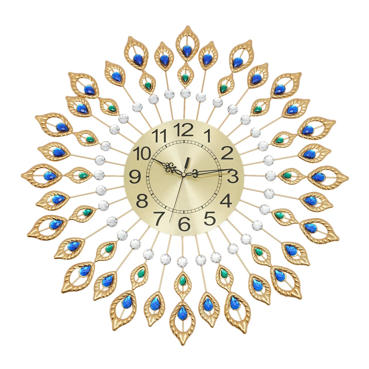 Hign-concerned Peacock Wall Clock Modern Living Room Decor