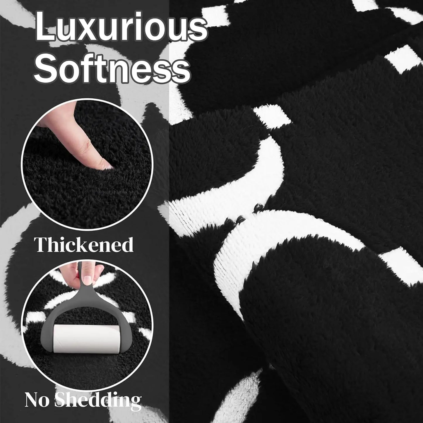 Soft Geometric Memory Foam Area Rug for Living Room