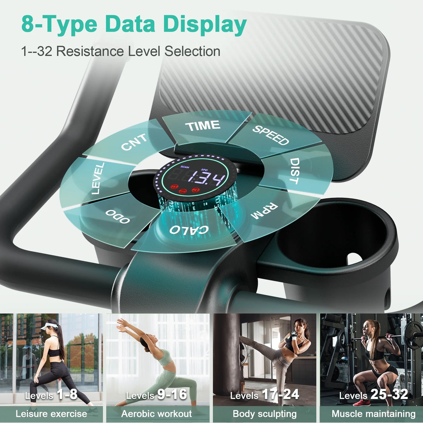 Superun Exercise Bike 32 Level Magnetic Resistance Home Use