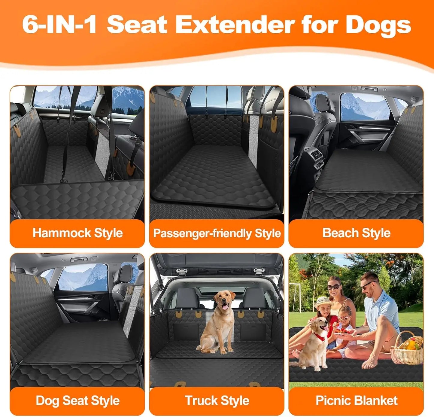 WedyvkoCN Waterproof Foldable Car Seat Hammock Protector