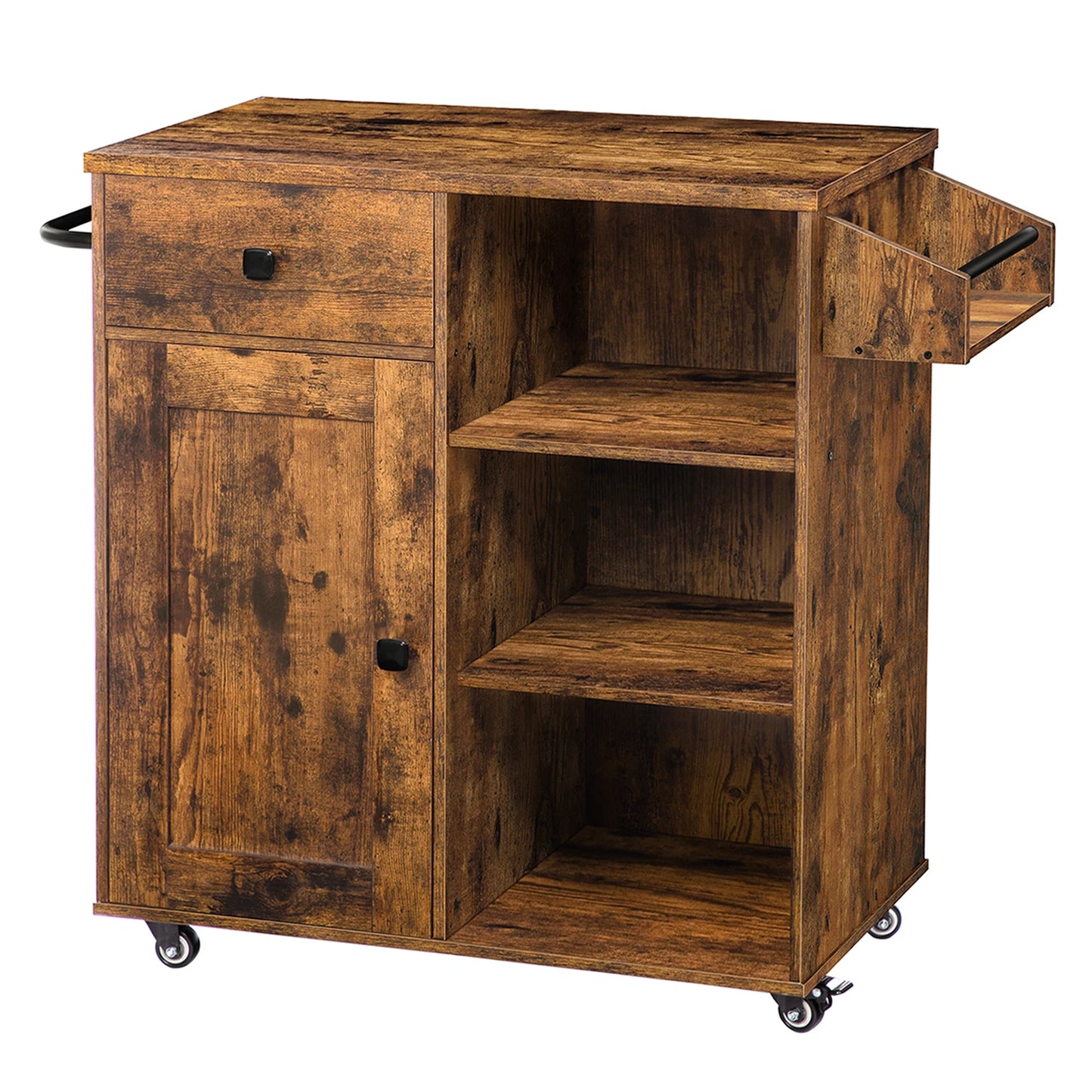 HOOBRO Kitchen Island Storage Cabinet With Drawer Cart