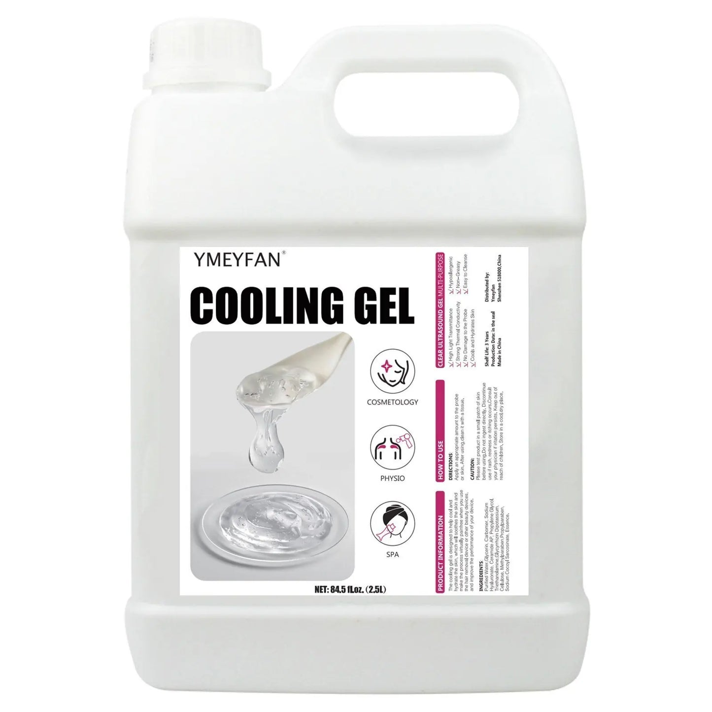Gel Conductor for Ultrasound Beauty Face and Body Care