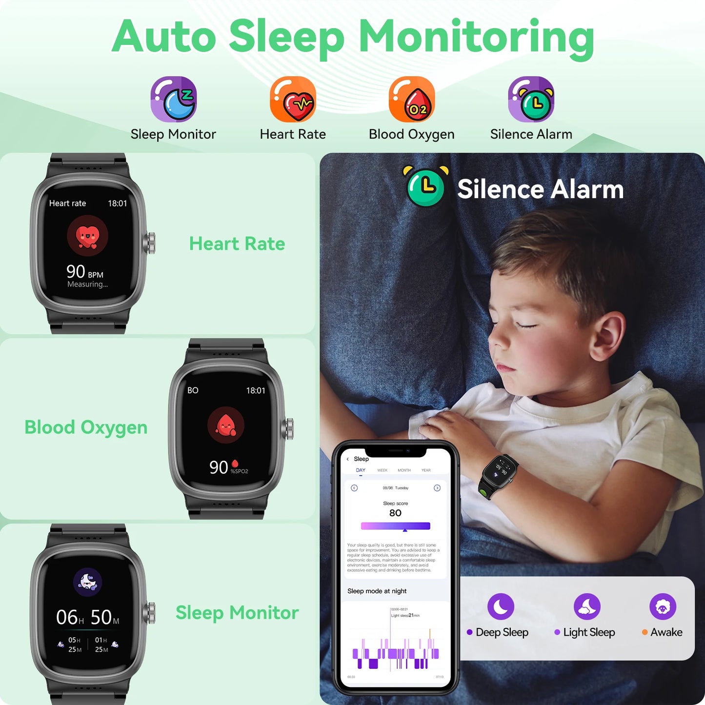 Kids Smart Watch with Heart Rate Monitor and Fun Games