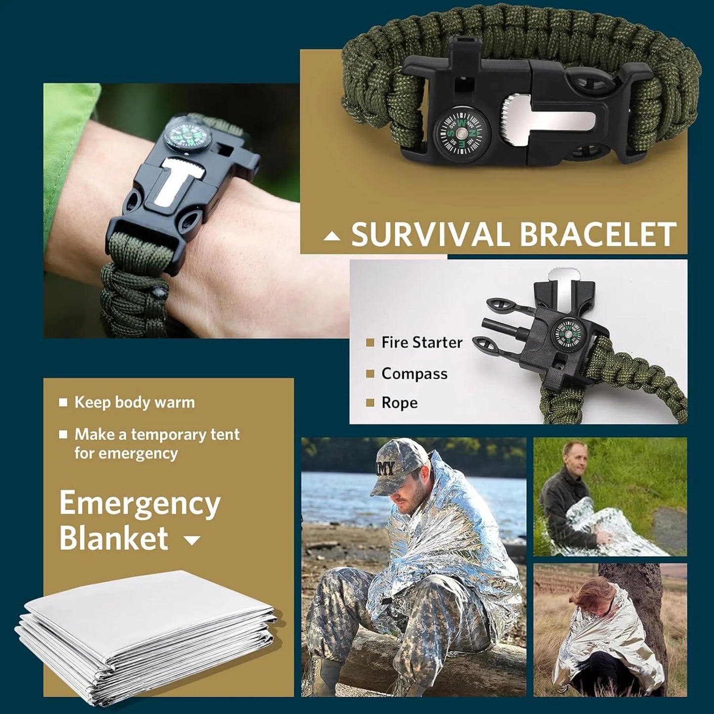 Essential 13 in 1 Survival Pack for Outdoor Adventures