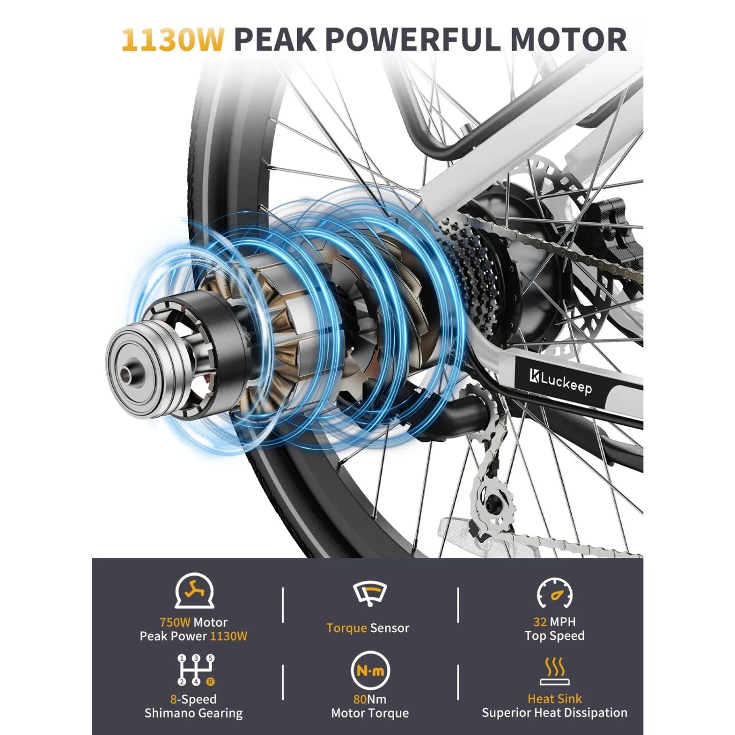 Luckeep X26 Electric Bike 750W 48V20Ah Smart App Remote