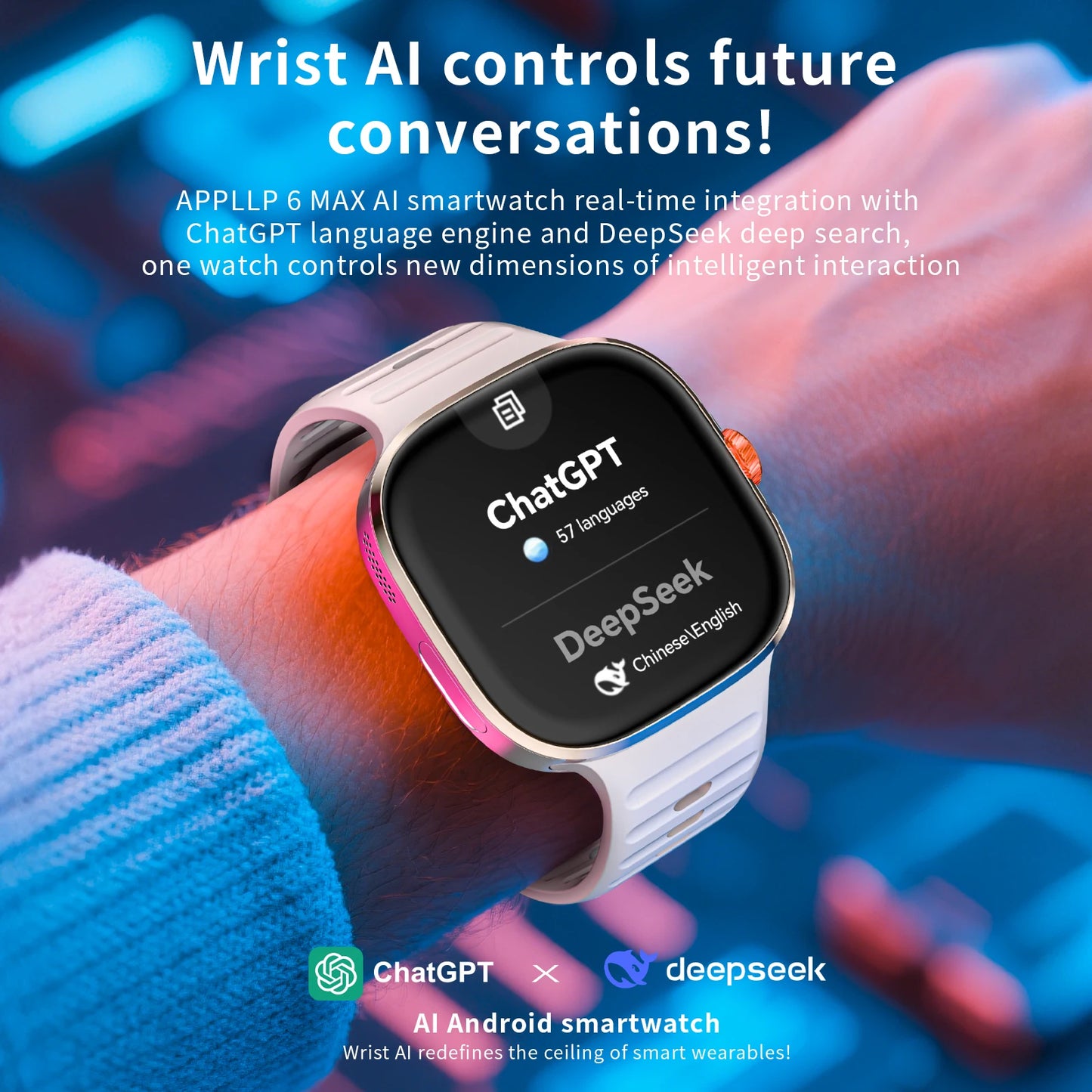LOKMAT Appllp 6 Max Android Smartwatch With AMOLED Screen