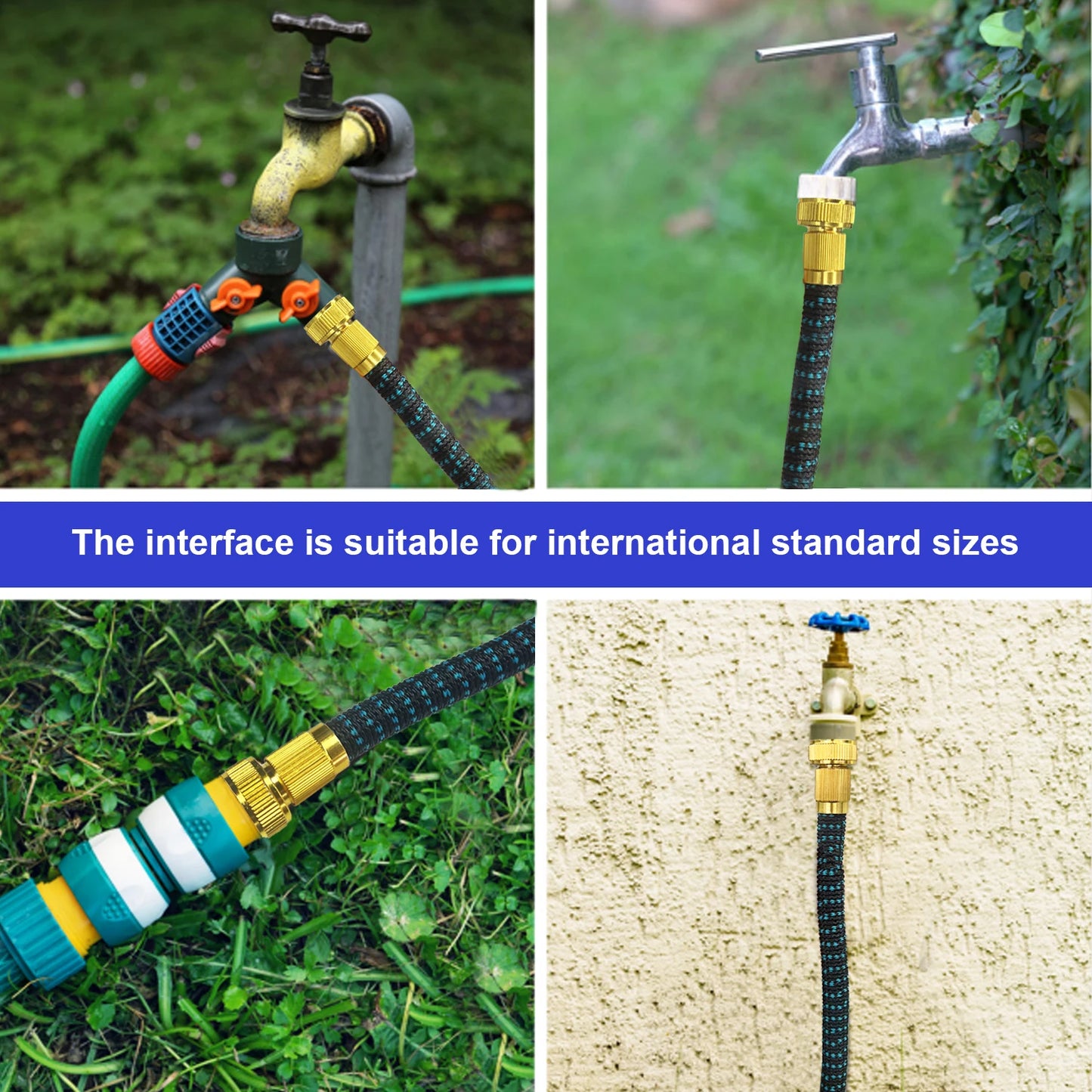 GardenJoy Expandable Garden Hose with 7 Function Spray Nozzle