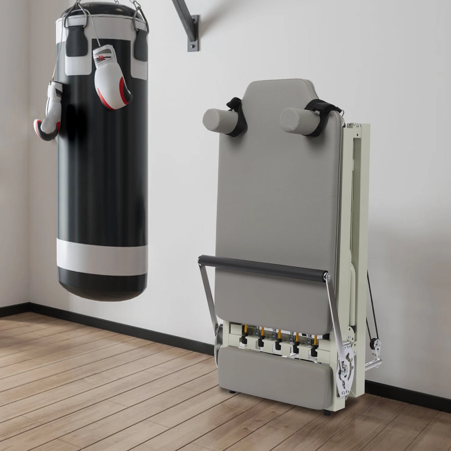 Foldable Pilates Reformer Machine for Home Yoga Fitness