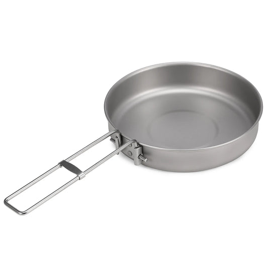 Ultralight Titanium Frypan for Outdoor Camping and Cooking