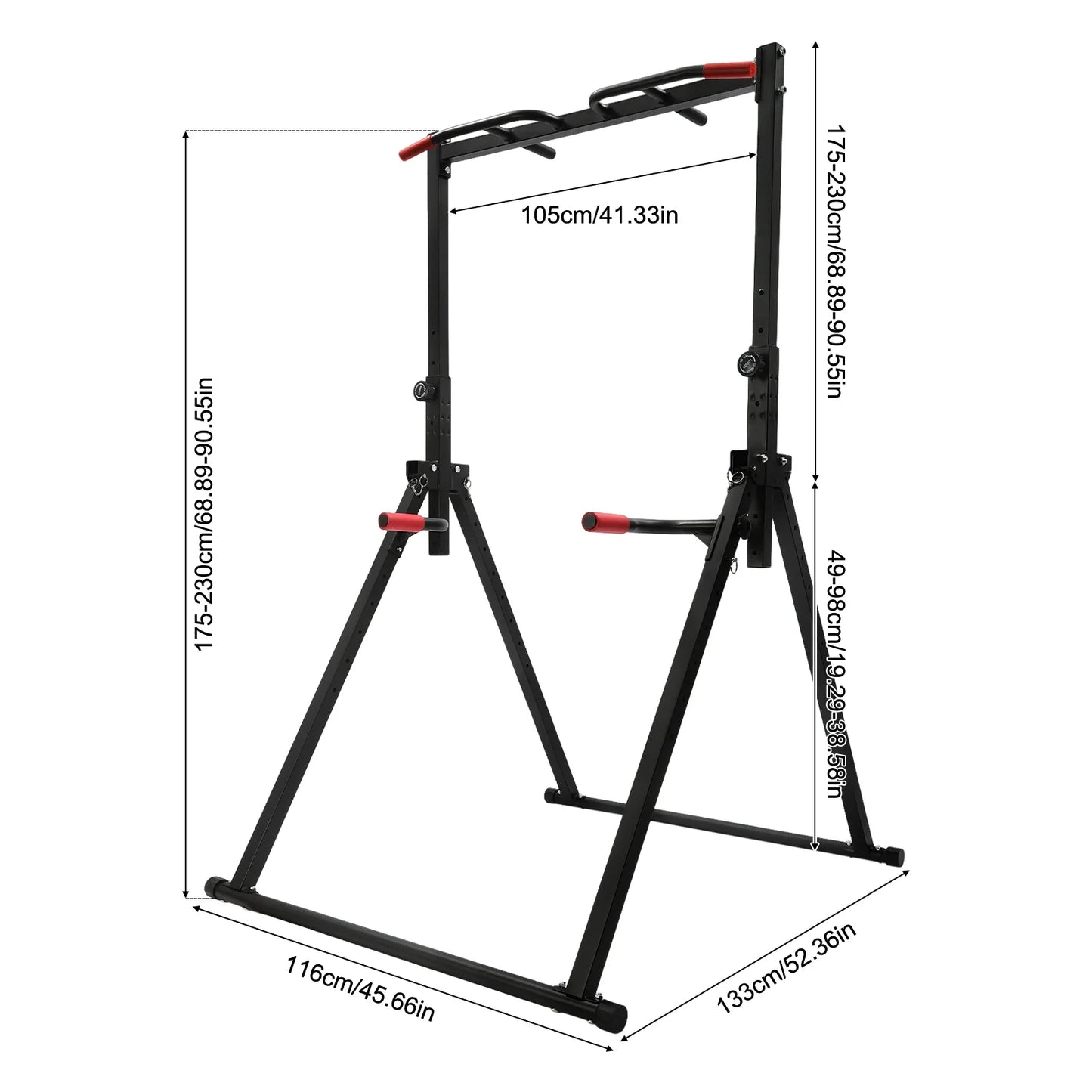 Triangular Pull Up Station Bar Adjustable Height Home Gym