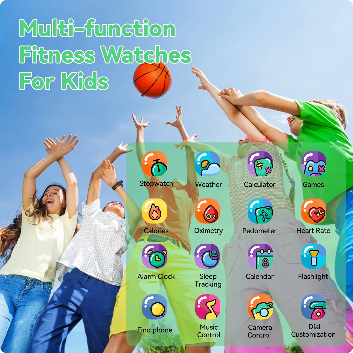 Kids Smart Watch with Heart Rate Monitor and Fun Games