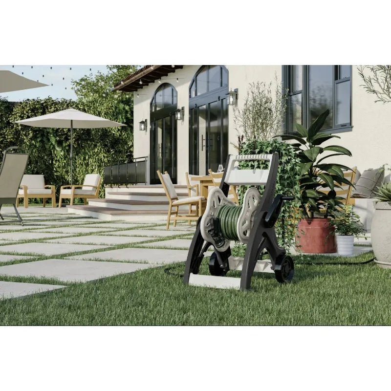 Durable Portable Hose Reel Cart for Effortless Garden Use