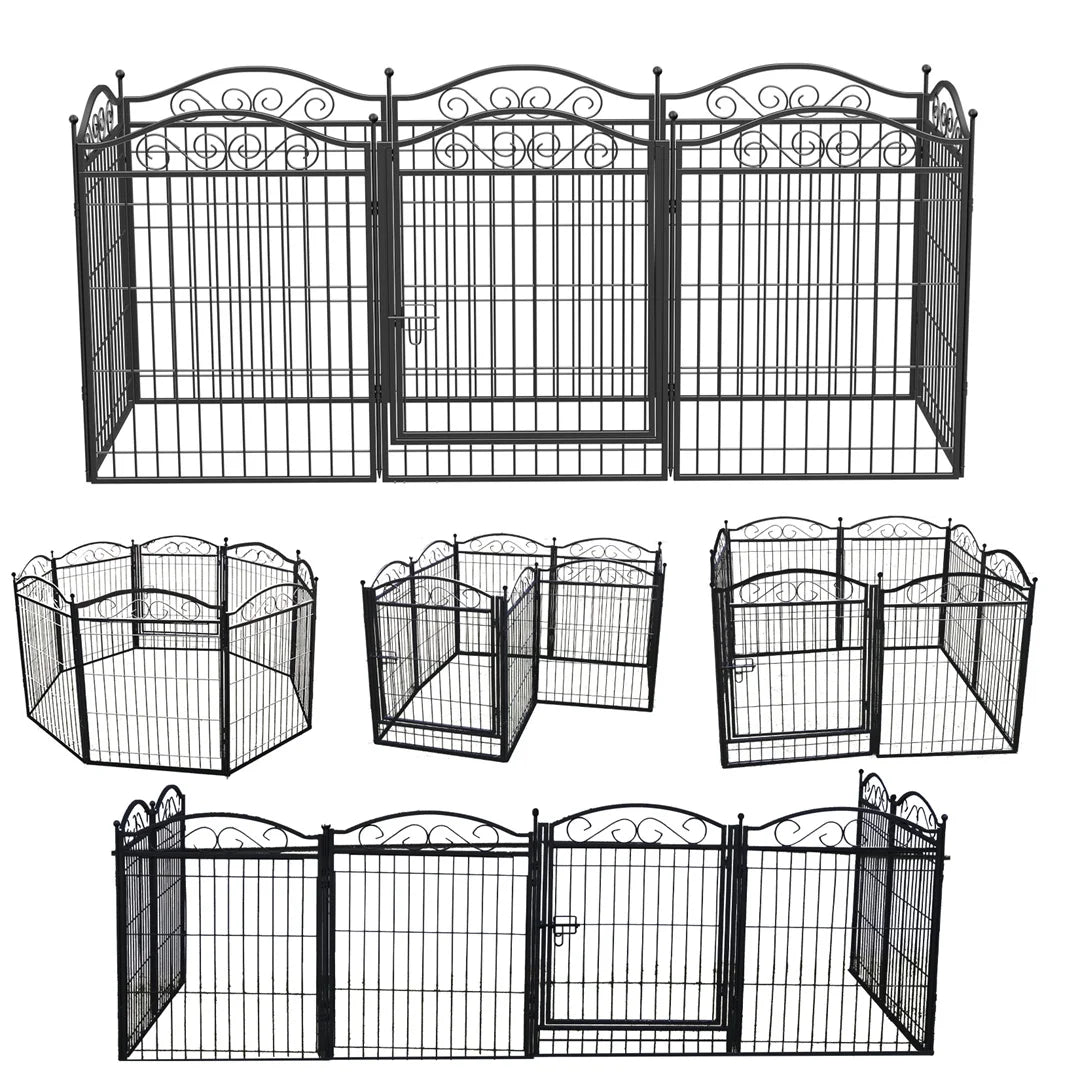 Hign-concerned 8-Panel Heavy Duty Dog Playpen Outdoor Gate
