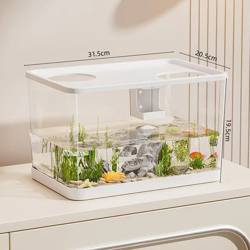 Hign-concerned Transparent Mini Fish Tank Hydroponic Lid