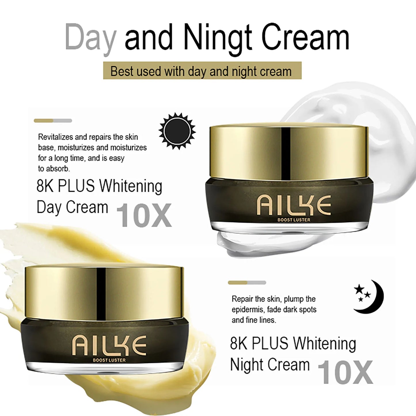 AILKE Whitening Face Cream For Skin Types Dark Spots
