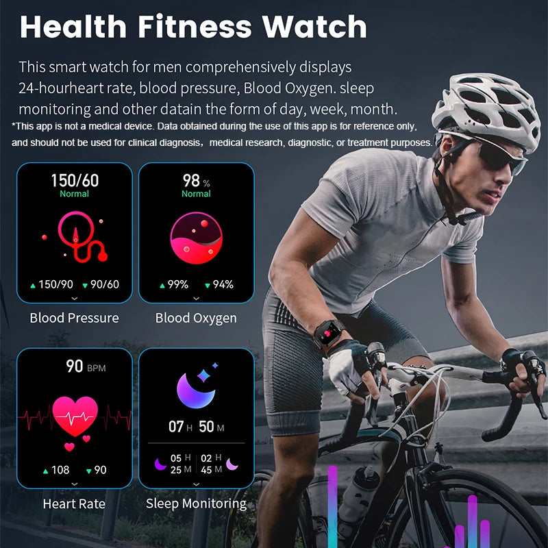 LIGE Outdoor Sports Fitness Smartwatch for Men with Bluetooth Calling