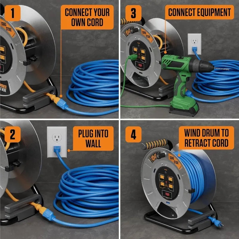 High Concerned Brand Metal Cord Reel Retractable Extension