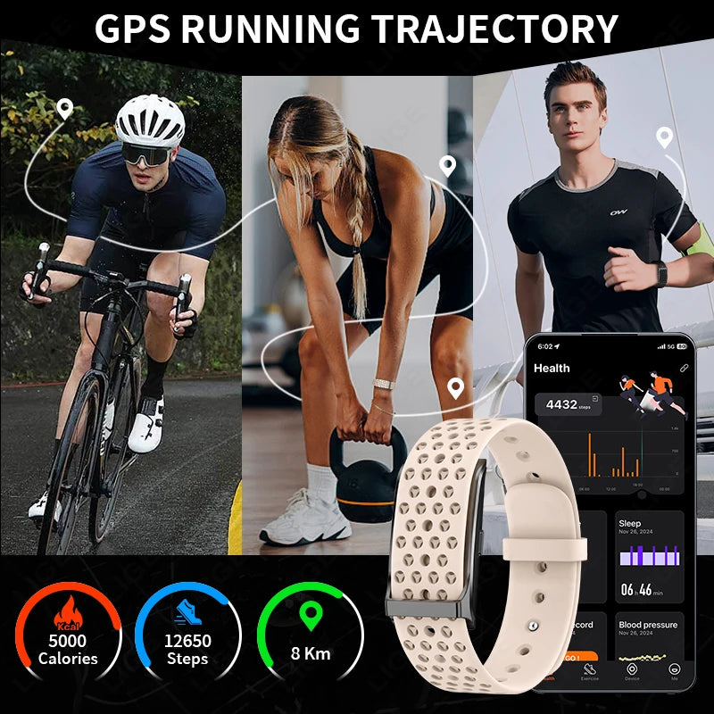 LIGE No Screen Smart Watch 20 Day Battery Blood Oxygen