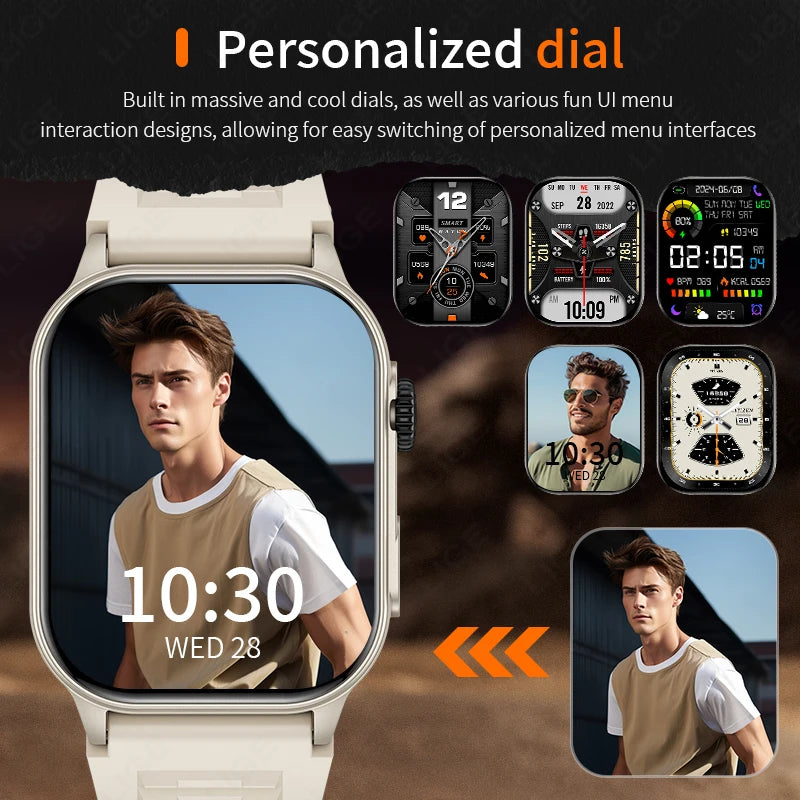 LIGE Smart Watch for Men with Health Monitoring and Bluetooth