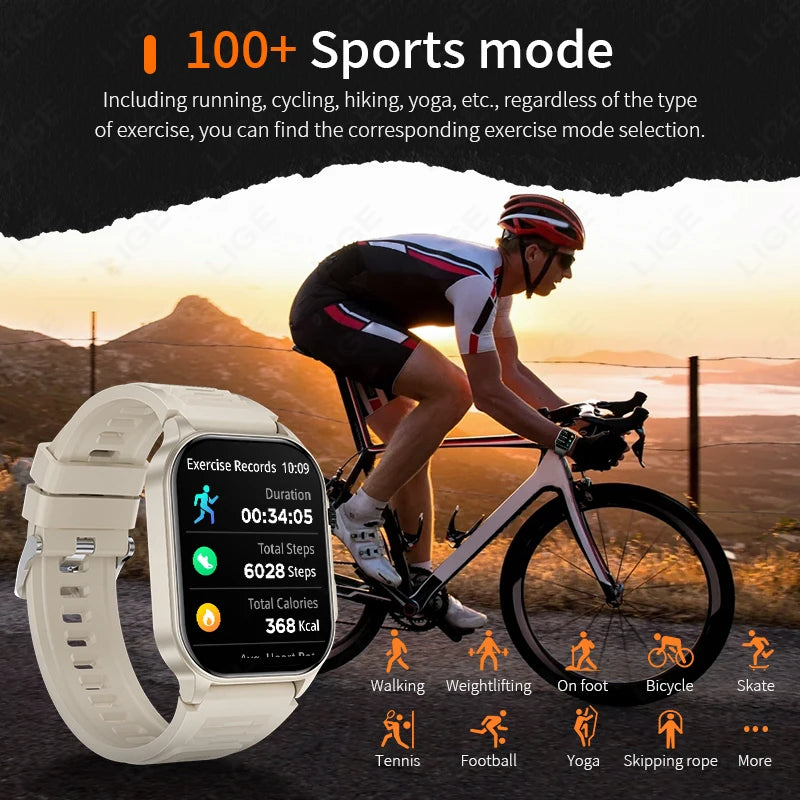 LIGE Smart Watch for Men with Health Monitoring and Bluetooth