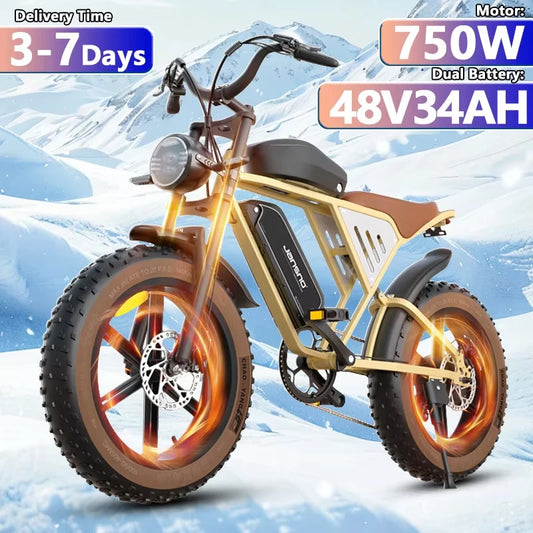 Jansno X70 Electric Mountain Bike with Dual Battery System