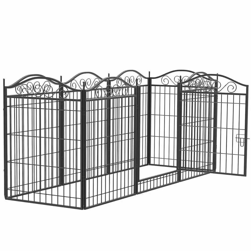 Bingopaw Heavy Duty Metal Dog Playpen With Gate Indoor
