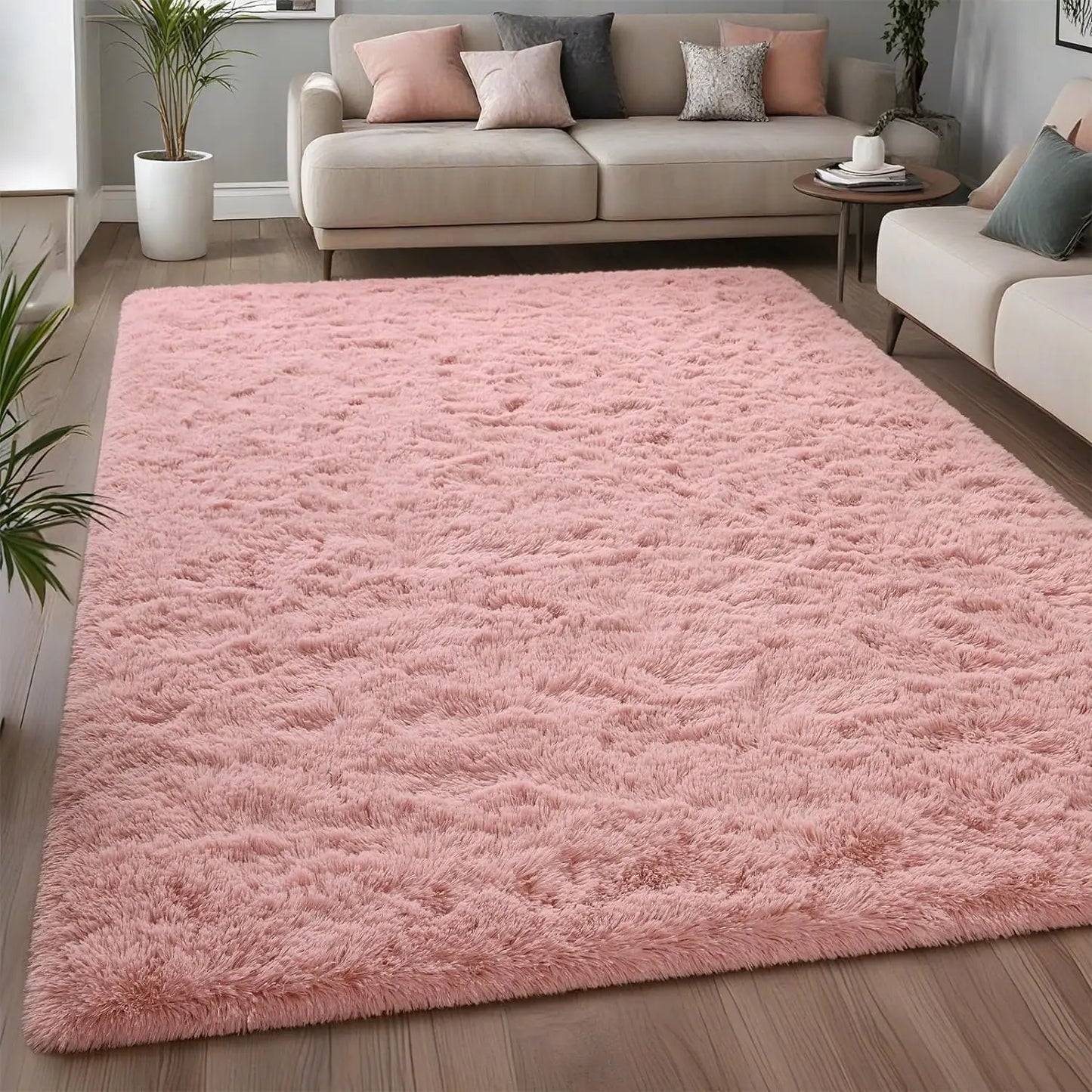 Fluffy Plush Indoor Area Rug for Living Room and Bedroom