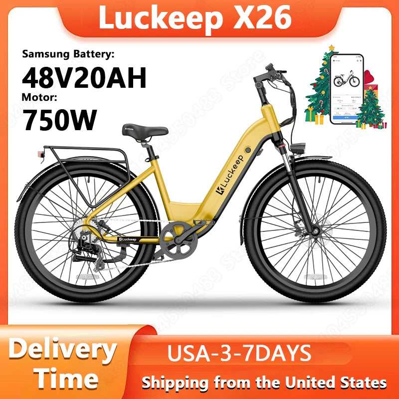 Luckeep X26 Electric Bike 750W 48V20Ah Smart App Remote