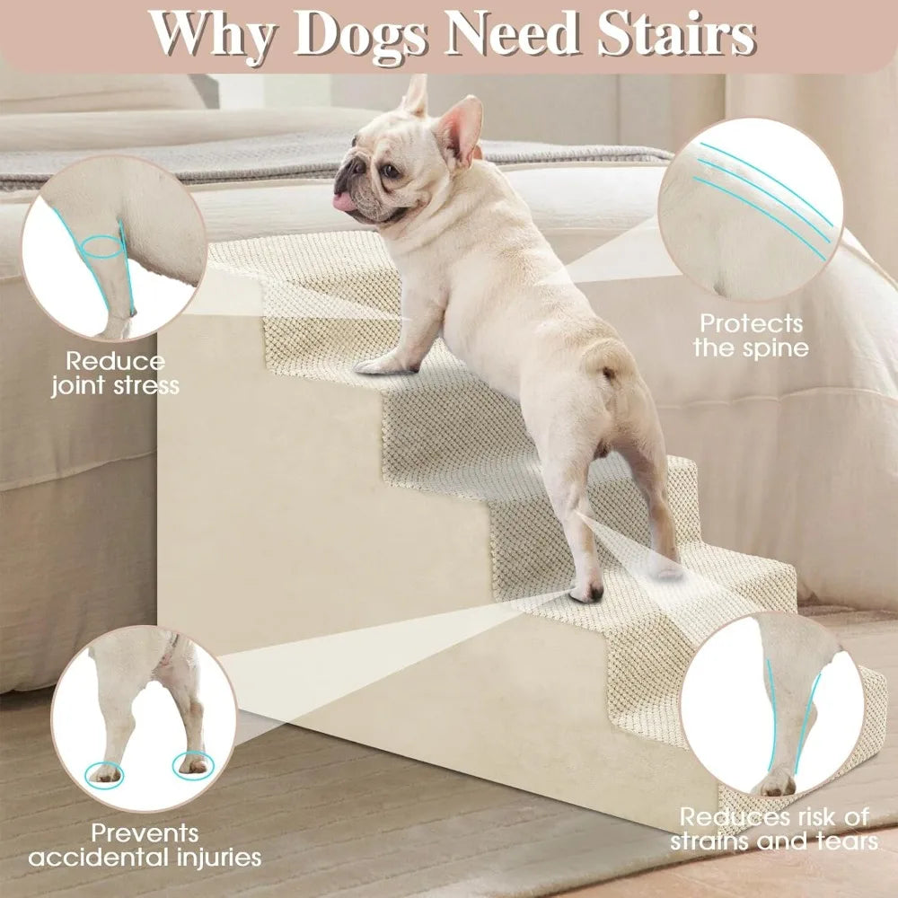 Dog Stairs For Small Dogs Sofa Ramp With Removable Cover