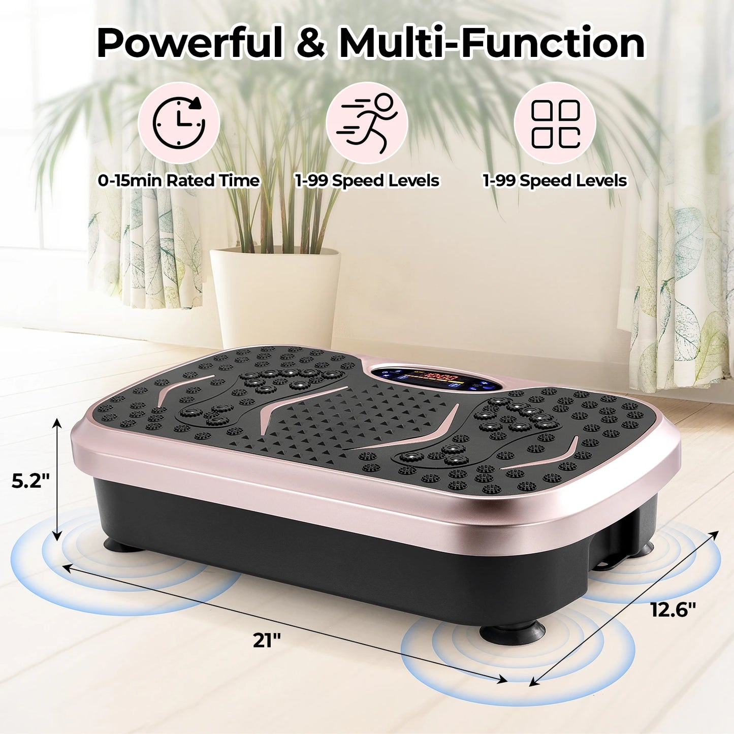 General Vibration Plate Exercise Machine With Loop Bands