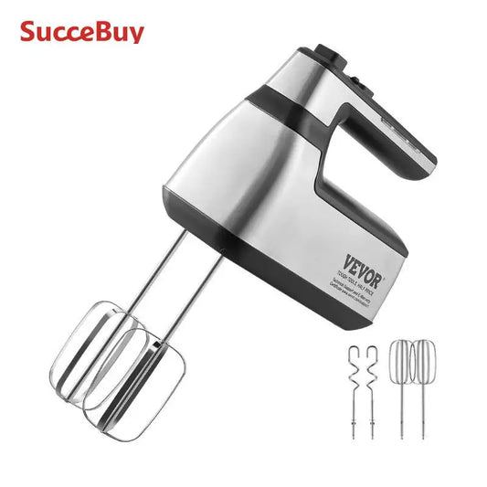VEVOR Cordless Electric Hand Mixer 5 Gear 1100 RPM Pro