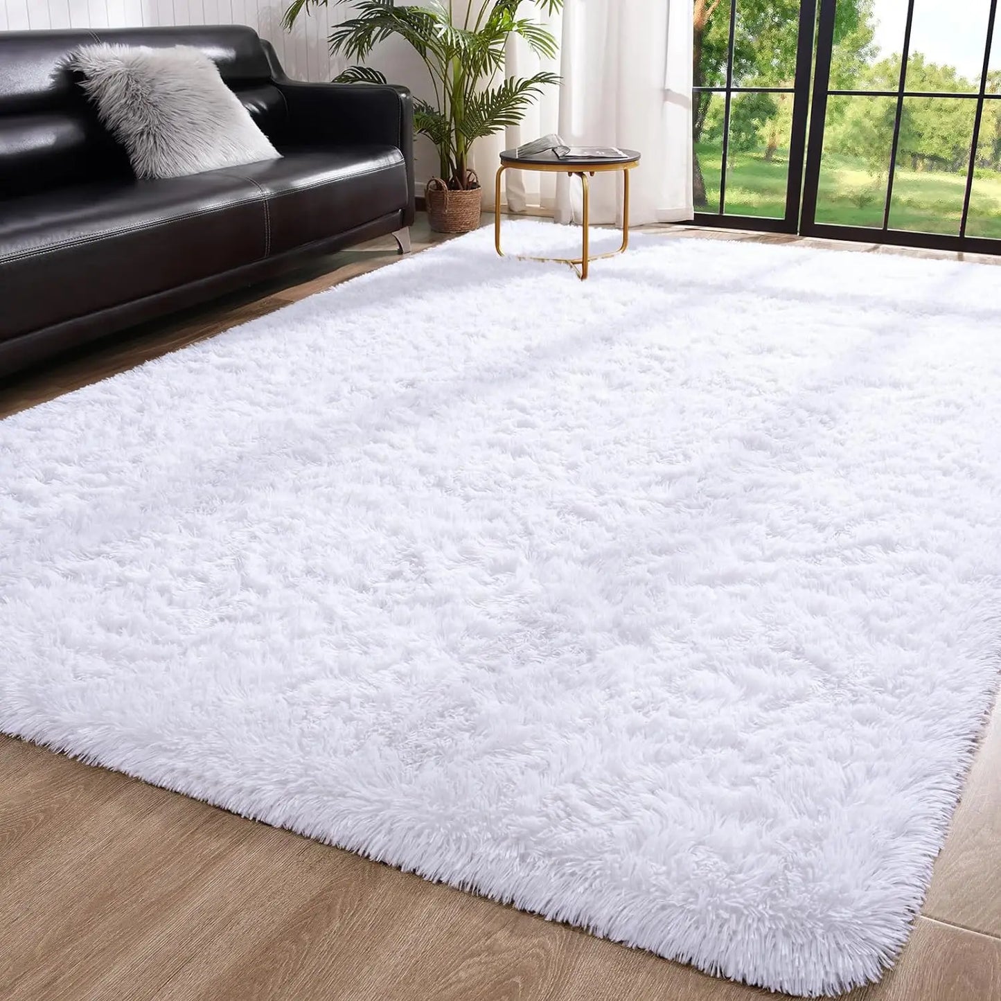 Fluffy Plush Indoor Area Rug for Living Room and Bedroom