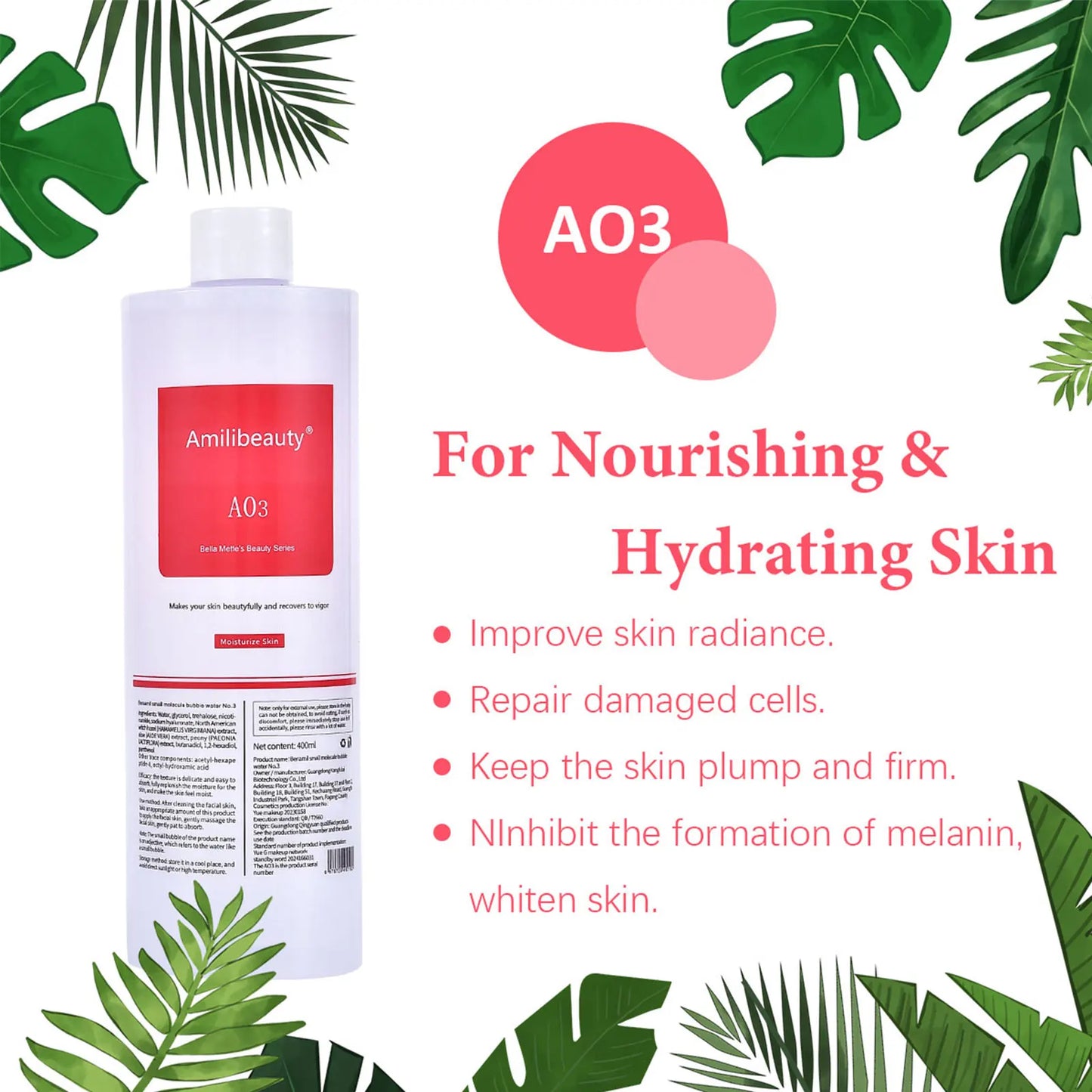 Hydra Liquid Face Serum for Deep Skin Cleaning and Moisture