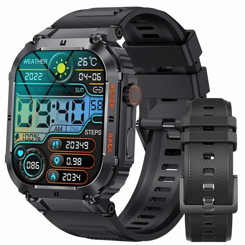 LIGE Outdoor Sports Fitness Smartwatch for Men with Bluetooth Calling