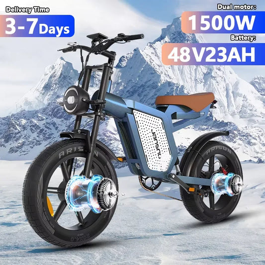 Jansno X60 Electric Bike with Dual Motor and Large Display