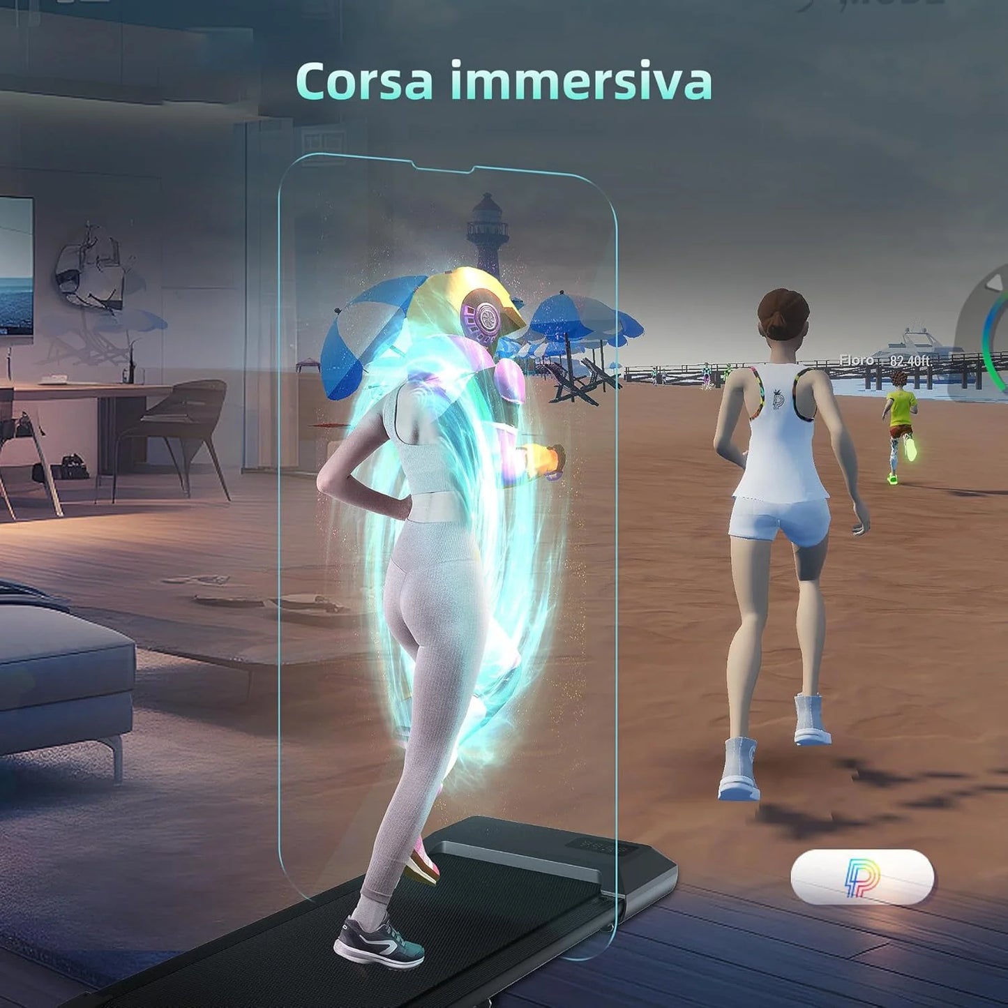 Driving Power Under Desk Treadmill 350 Lb Walking Pad