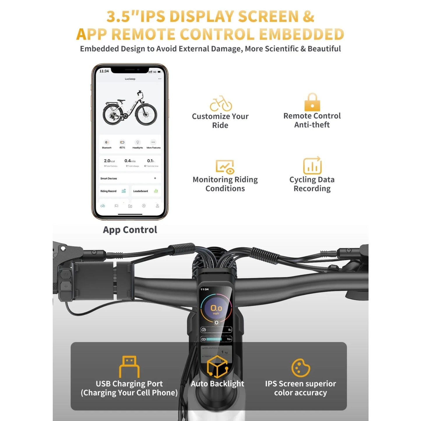 Luckeep X26 Electric Bike 750W 48V20Ah Smart App Remote