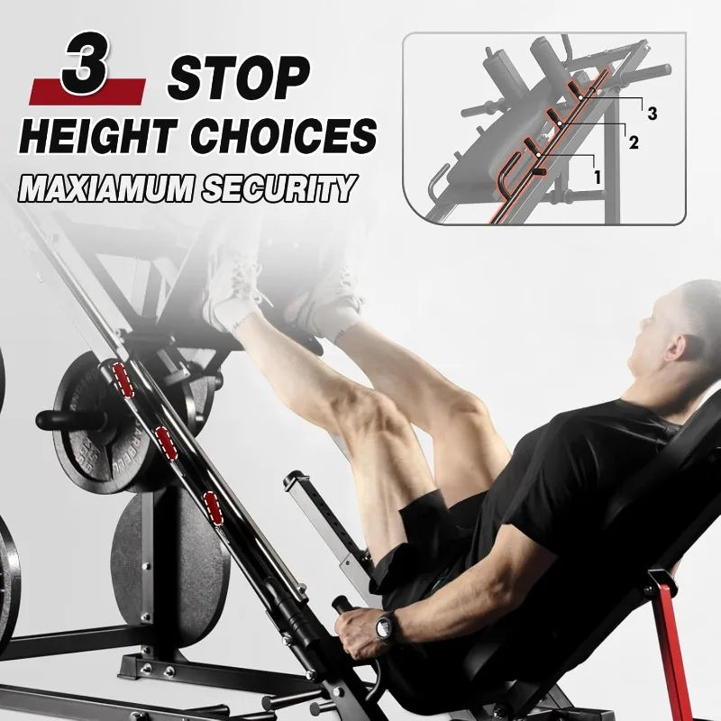 GMWD 45 Degree Leg Press Machine for Strength Training