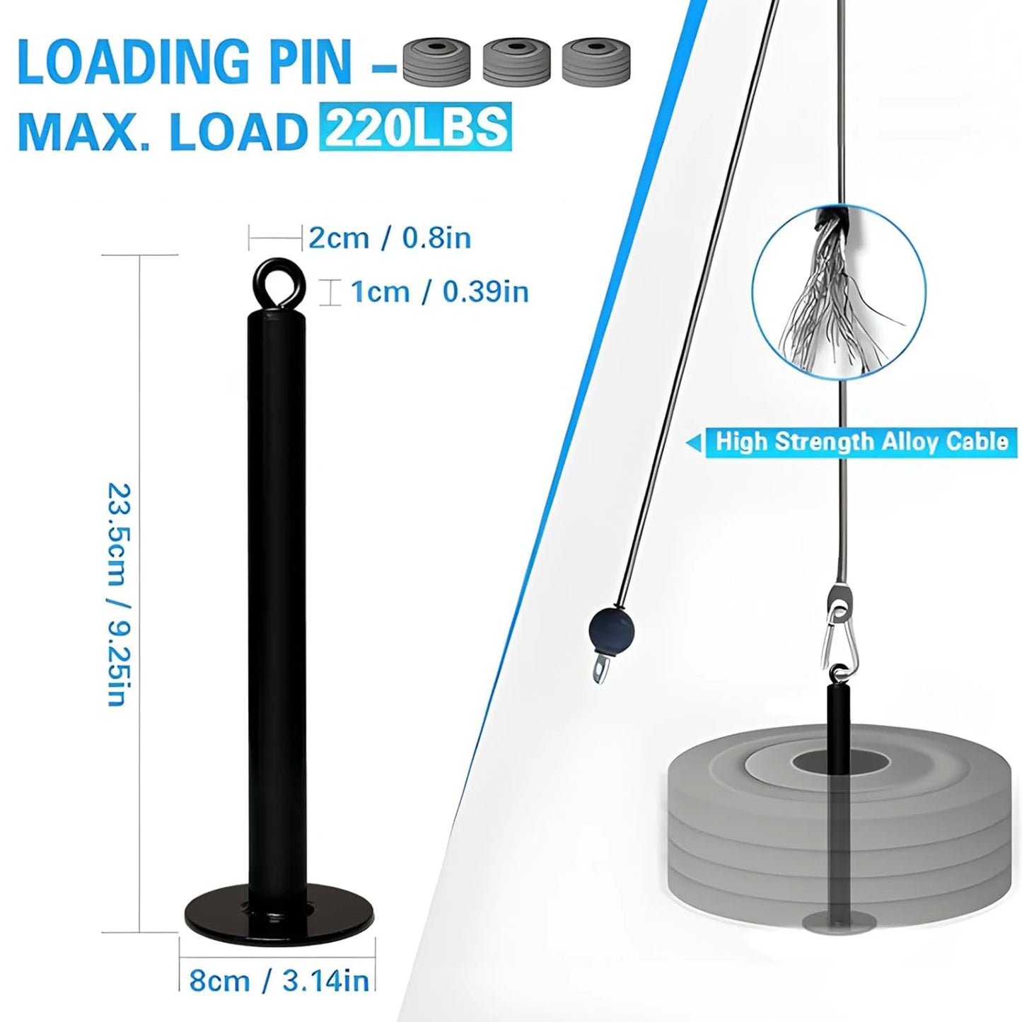 MARSAFIT Fitness Cable Pulley System For Home Gym Equipment