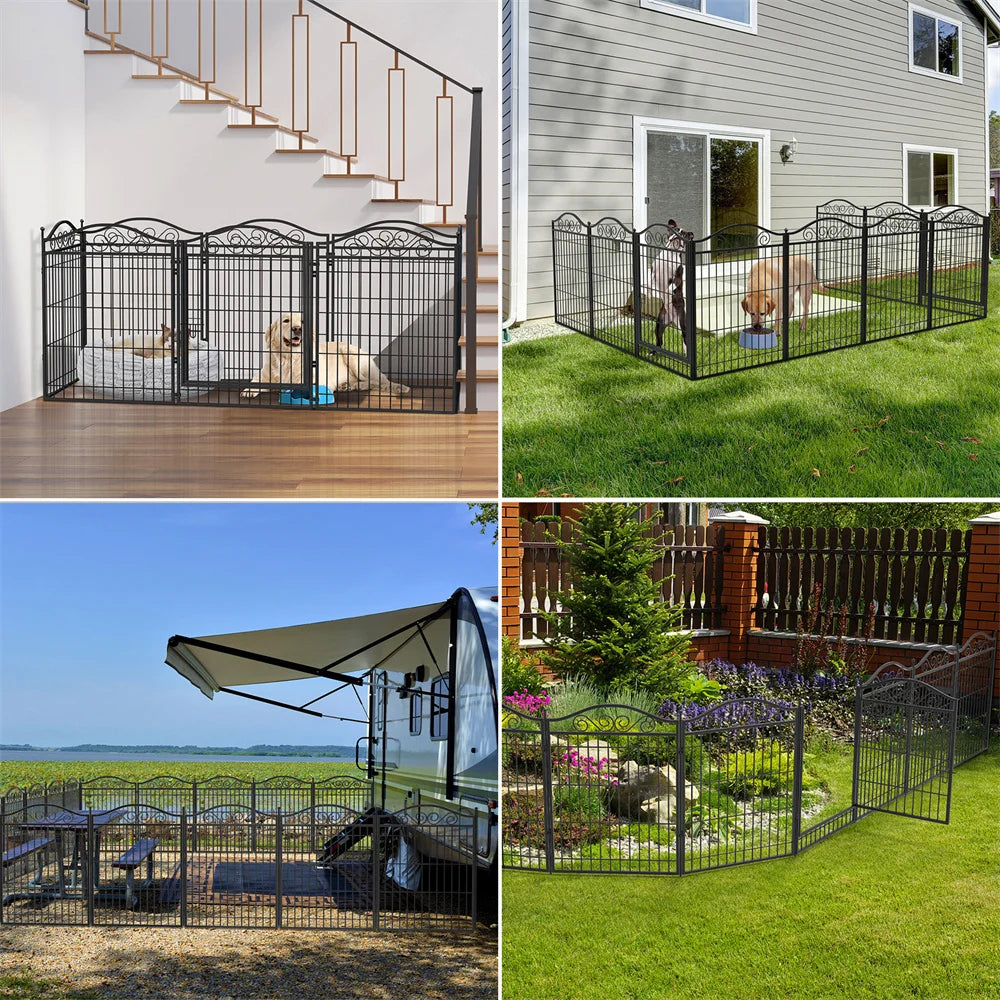 BORWARTH Heavy Duty Dog Playpen Fence Enclosure Cage