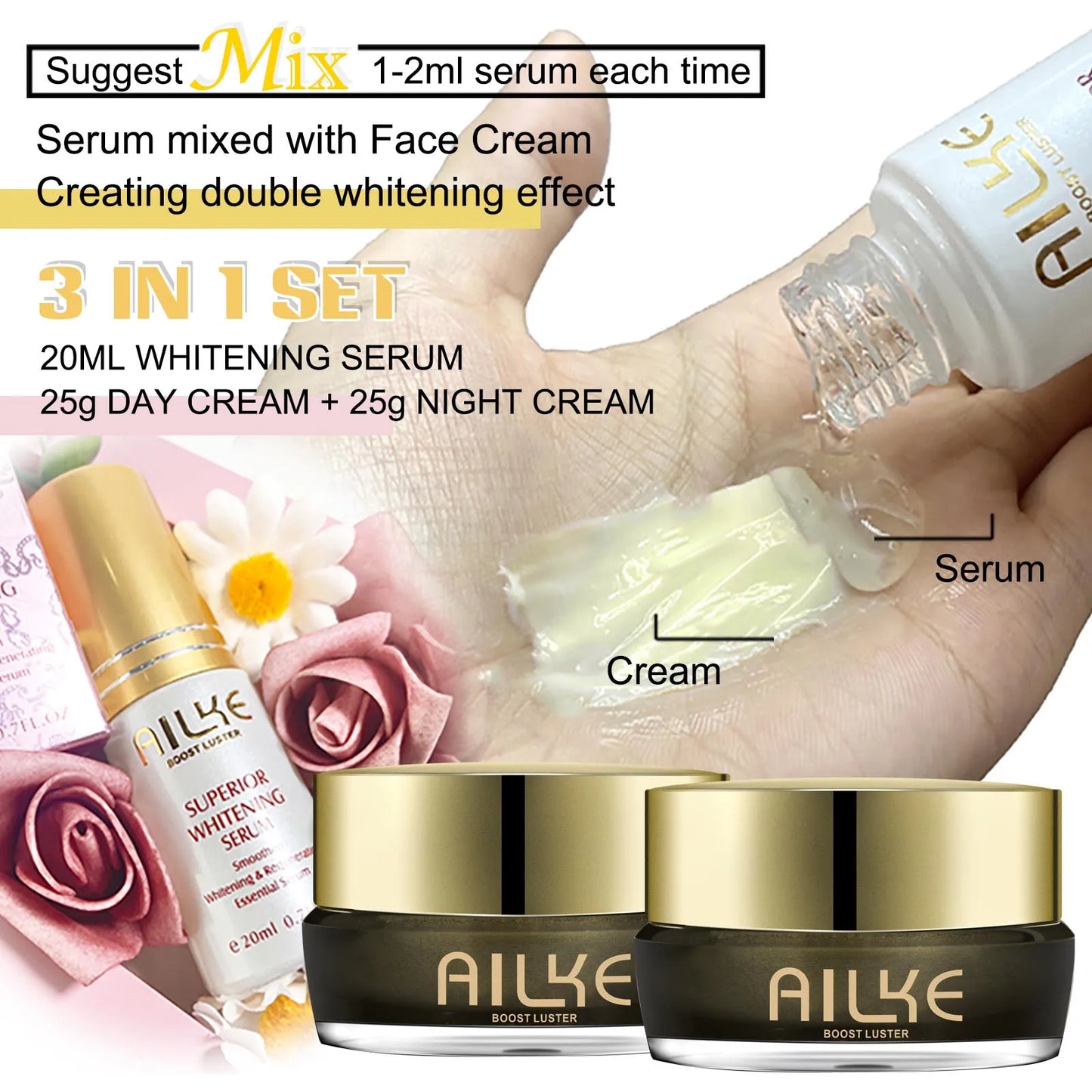 AILKE Whitening Face Cream For Skin Types Dark Spots