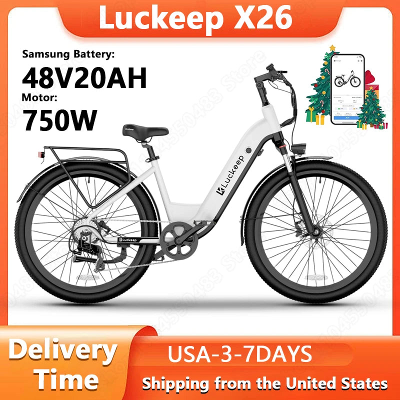 Luckeep X26 Electric Bike 750W 48V20Ah Smart App Remote